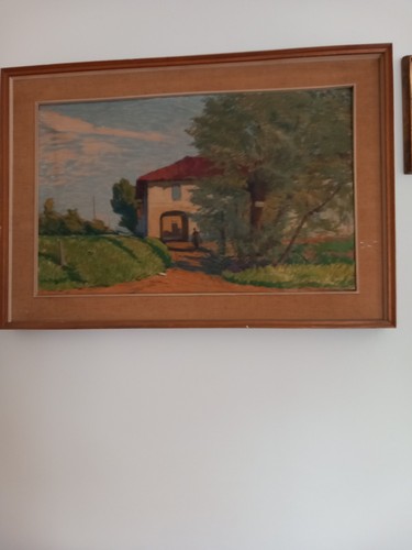 Quadro olio paesaggio con - olio,