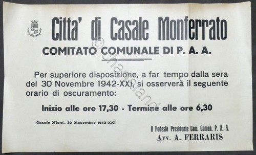 Wwii città di casale - città,